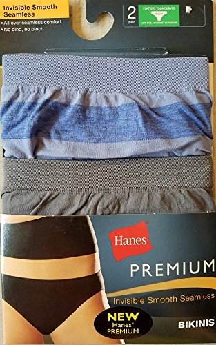 HANES 2 PAIR LADIE'S PREMIUM INVISIBLE SMOOTH SEAMLESS BIKINIS