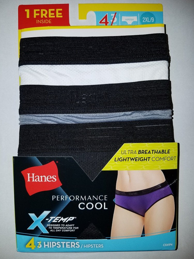 Hanes Women's X-Temp Performance Comfort Hipsters 4-Pack