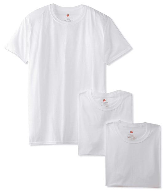 Hanes Men's Ultimate X-Temp 100% Cotton White Crew Neck T-Shirts 3-Pack